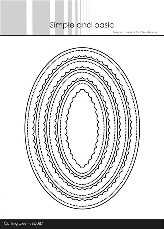 Simple and Basic die Inner Scallop Oval