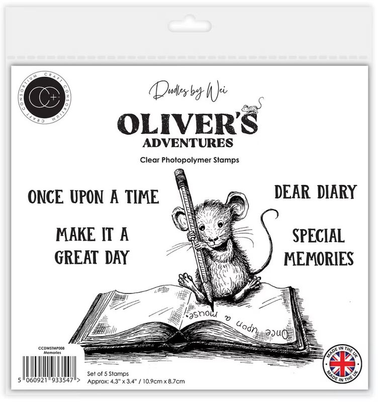 Oliver's Adventures A6 Photopolymer Stamp Set Memories
