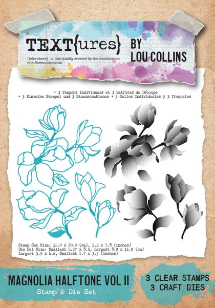 Stamp & Die Set Magnolia Halftone Vol II by Lou Collins