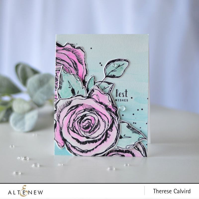 Inked rose die