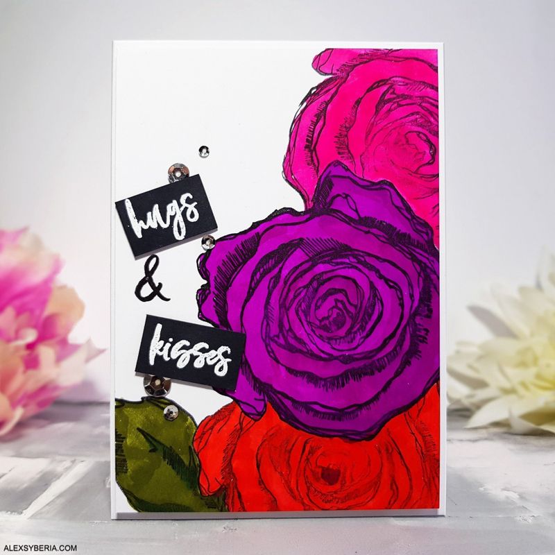 Inked rose die