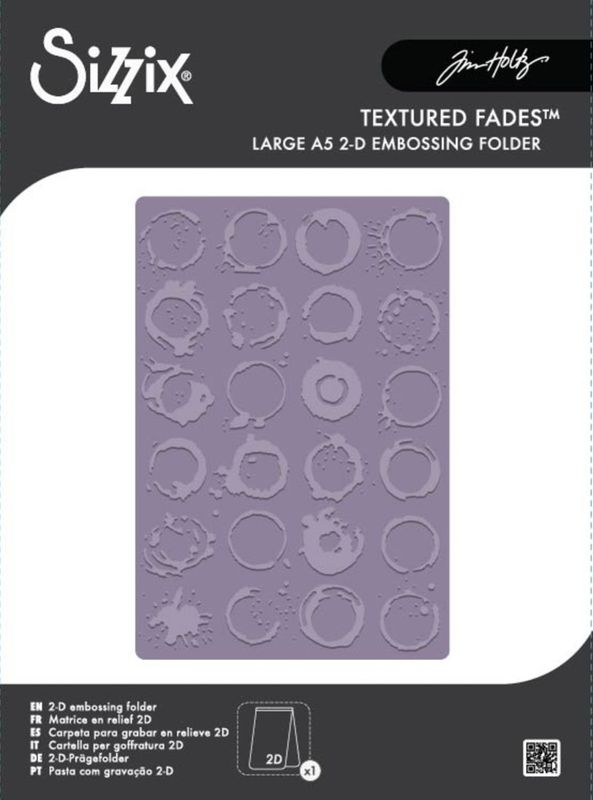 2D Texture Fades w/ A5 Embossing Folder Large Vault Ringer by Tim Holtz