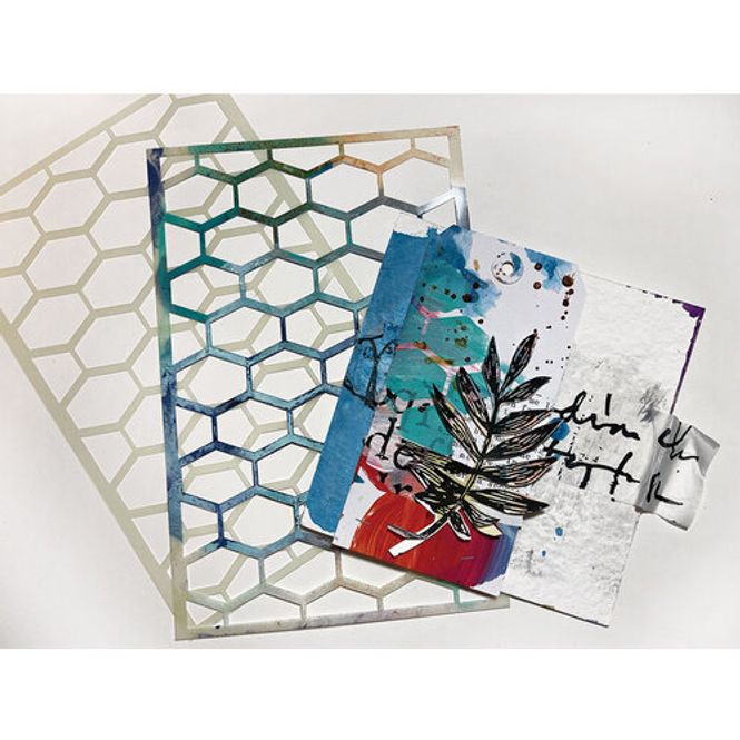 Hovedbilde Dina Wakley Media Stencils - ...