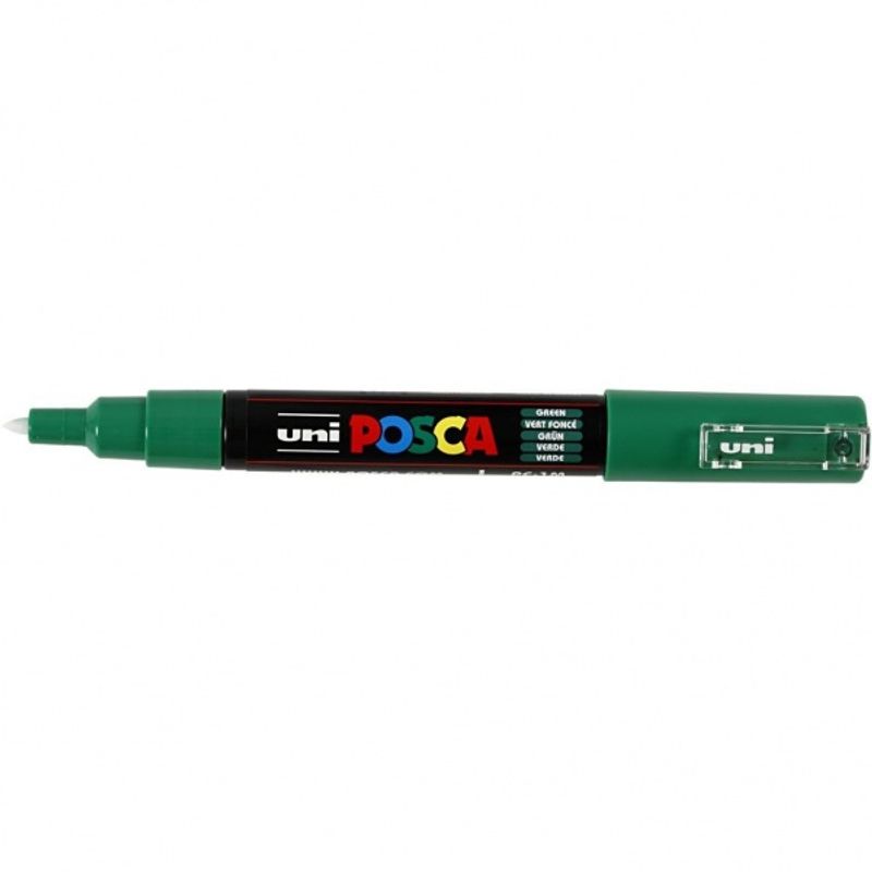Green - Uni Posca Tusj, strektykkelse: 0,7 mm, PC-1M