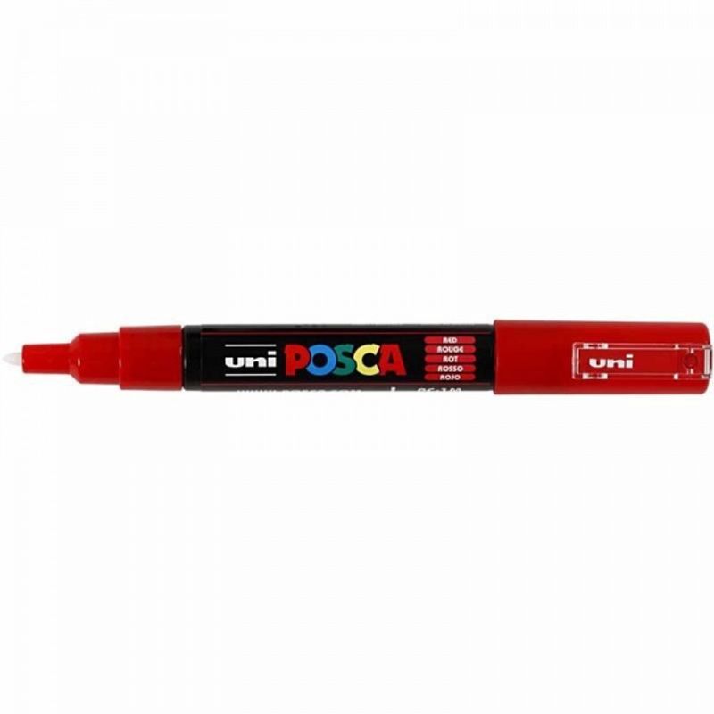 Red - Uni Posca Tusj, strektykkelse: 0,7 mm, PC-1M