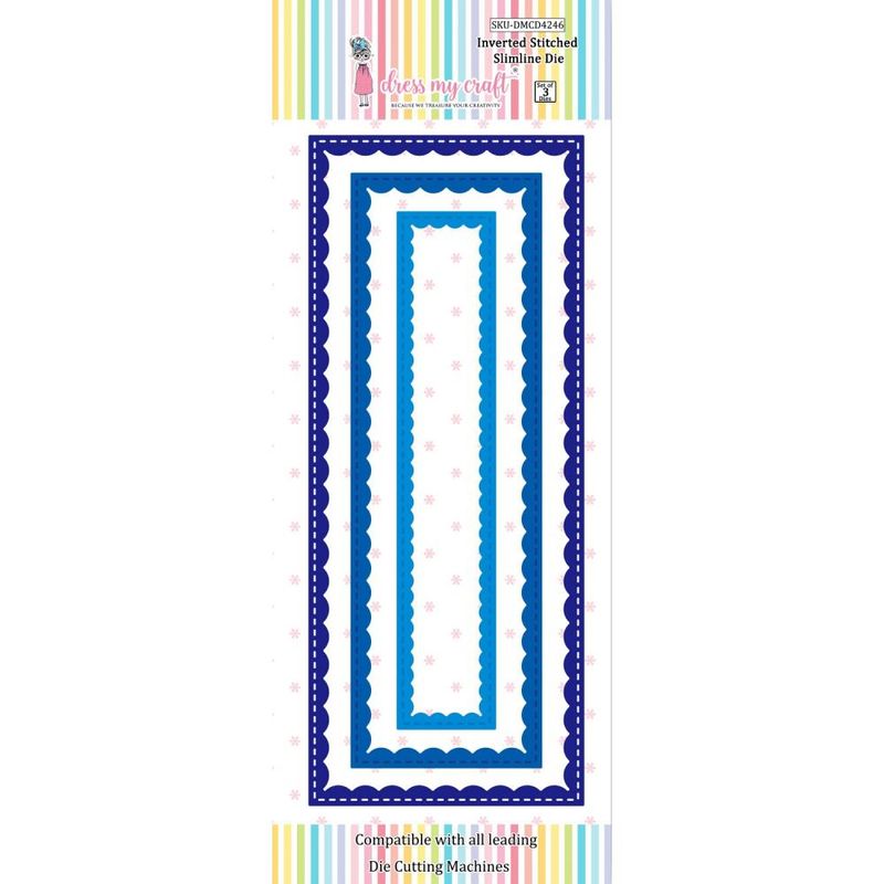Dress My Craft Dies Inverted Stitched Scalloped Slimline
