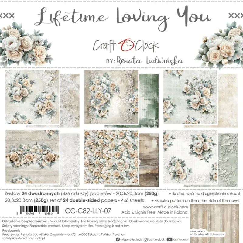 LIFETIME LOVING YOU - A SET OF PAPERS 20.3 cm x 20.3 cm - MIX