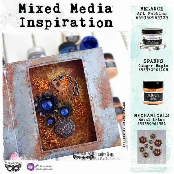 Finnabair Art Ingredients Melange Art Pebbles 46/Pkg Assorted Si