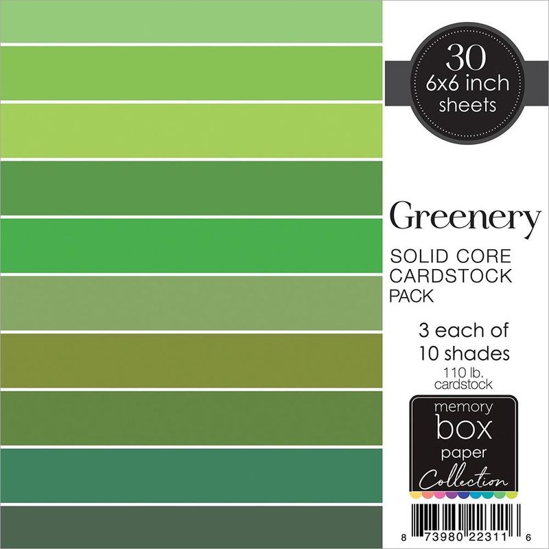 Memory Box Solid Core Cardstock - Leafy