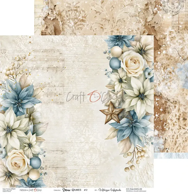 Craft O'Clock - Snow Games - Paper Pack - 12 x 12