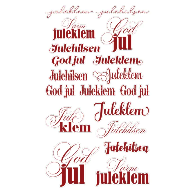 Hovedbilde ST1019 Stickers Juleklem Rød