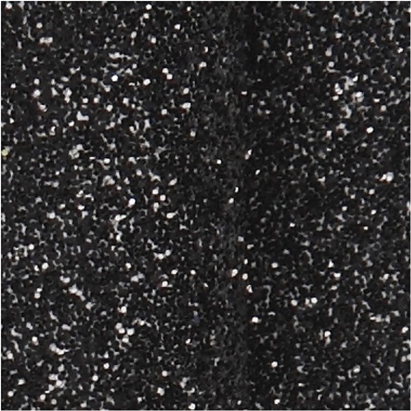 Sløyfe, str. 31x85 mm, svart glitter, 4stk.