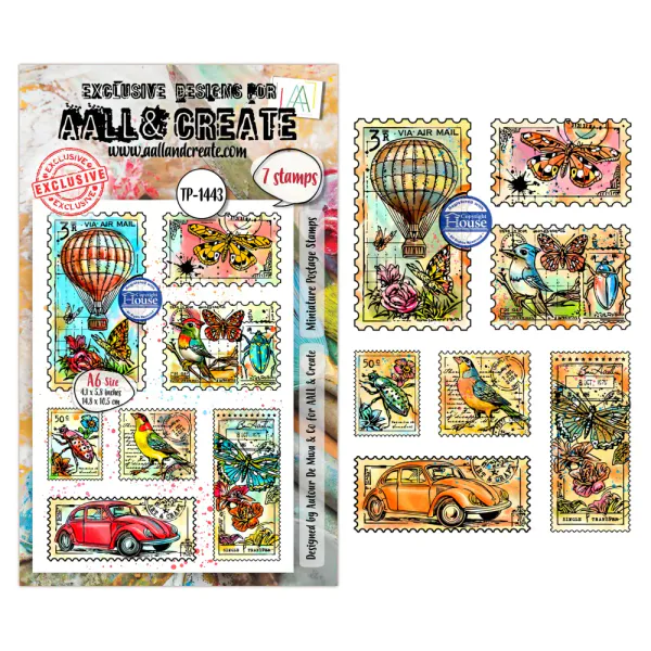 TP-1443 - A6 STAMP SETS - MINIATURE POSTAGE STAMPS