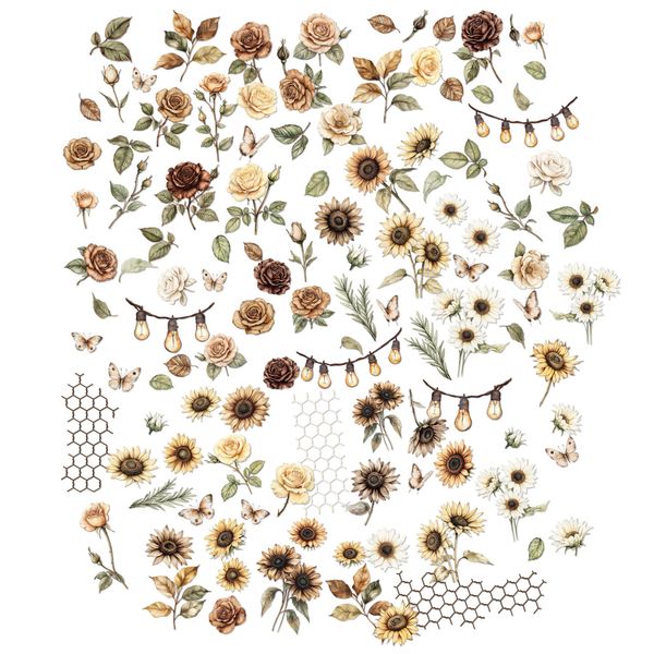Country Heart Cafe Laser Cut Wildflowers