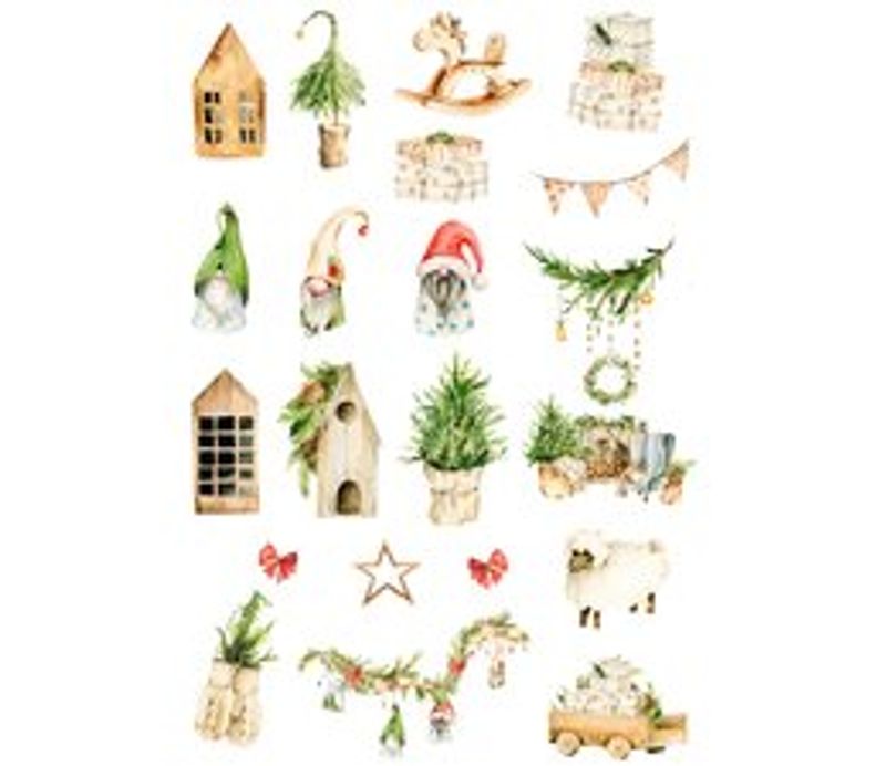 Reprint Vintage Christmas A4 Cutouts