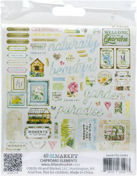 From the garden -  Chipboard set
