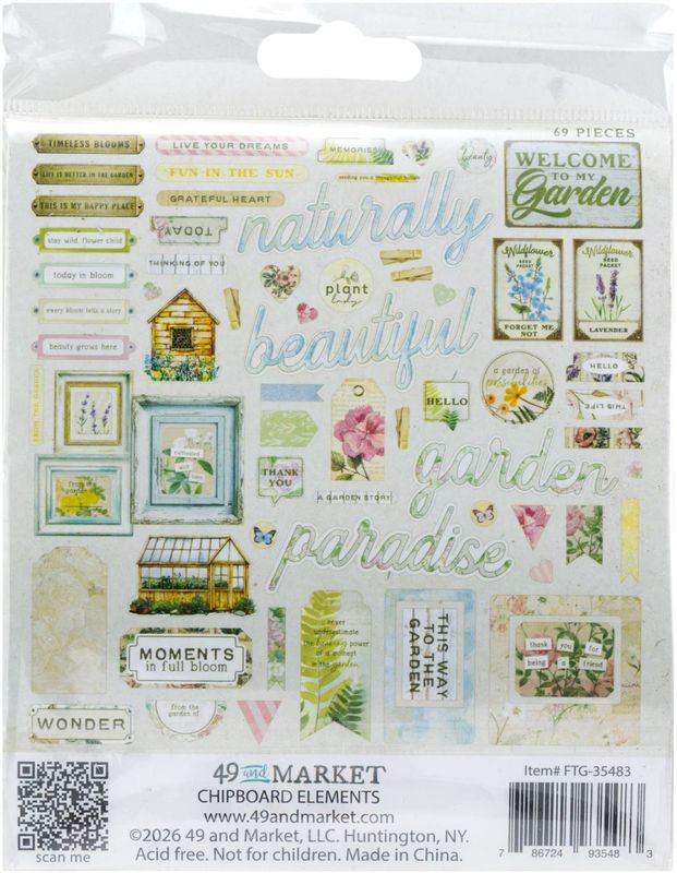 From the garden -  Chipboard set