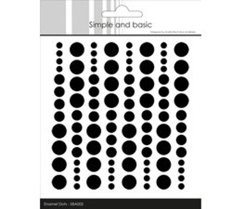 Simple and Basic Adhesive Enamel Dots Jet Black - 02