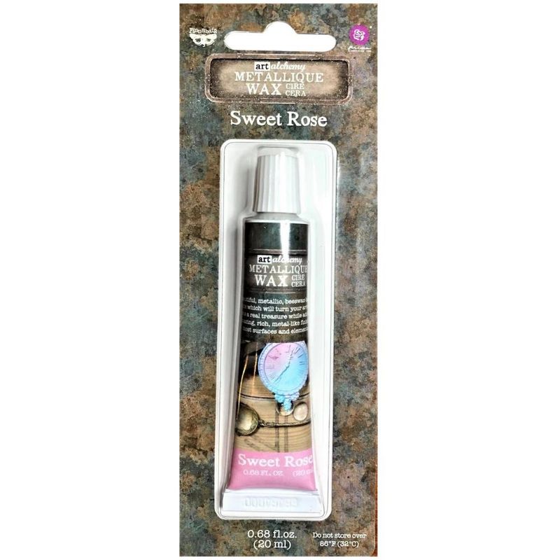 Finnabair Art Alchemy Metallique Wax .68 Fluid Ounce - Sweet Ros