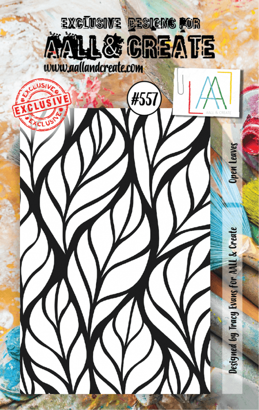 #557 - A7 STAMP - Open leaves