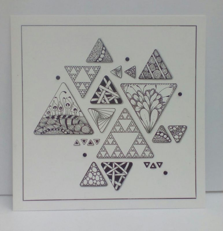 #99 - A4 STENCIL - Totally triangular