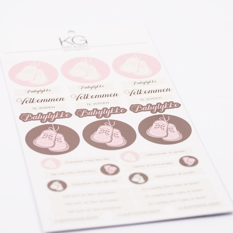ST1011 Stickers Baby Rosa/brun