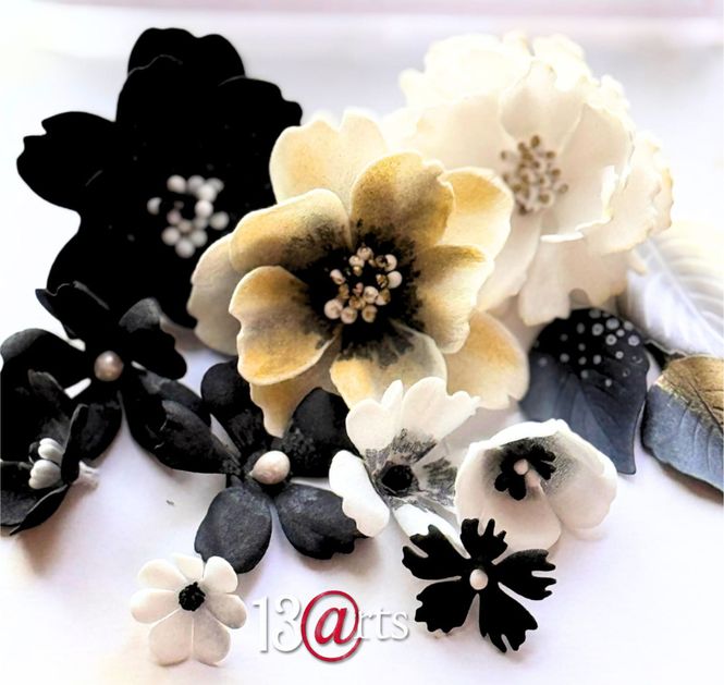 Hovedbilde Foamiran flowers Black ...
