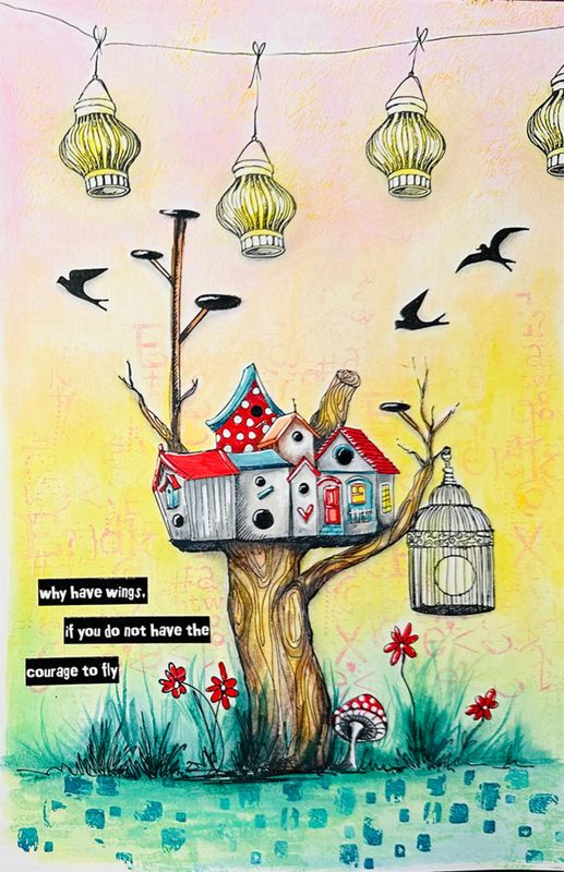 Color Addict A4 Cut And Paste Block - Mixed Media/Art Journaling/Collage