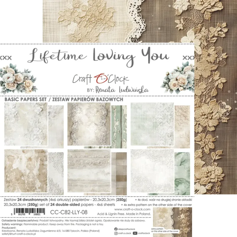 LIFETIME LOVING YOU - A SET OF PAPERS 20.3 cm x 20.3 cm - MIX