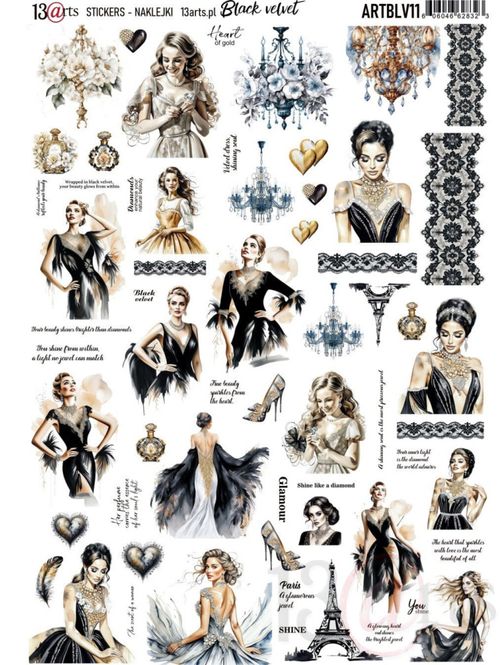 Hovedbilde Stickers A4 Black velvet 
