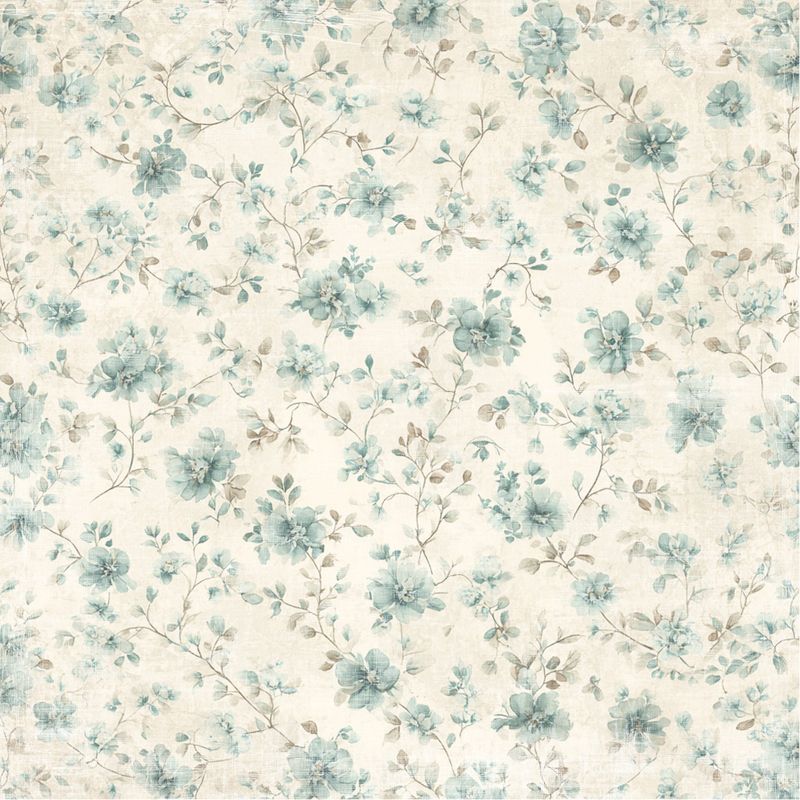 The Pottery Collection - Faded blue blossom