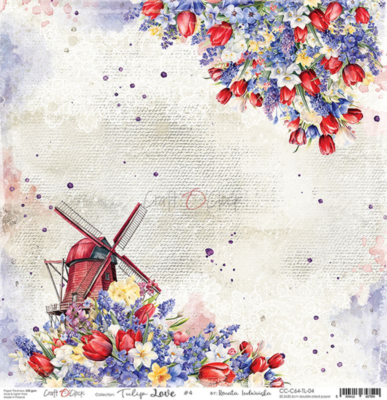 TULIP LOVE - A SET OF PAPERS 30,5X30,5CM