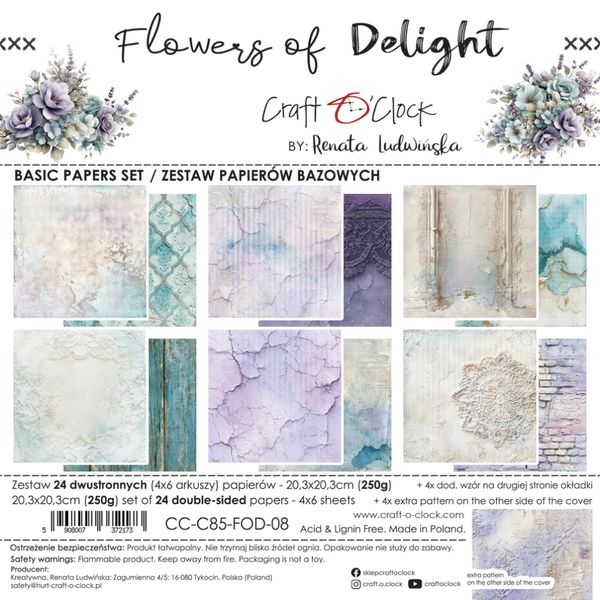 FLOWERS OF DELIGHT - 20,3X20,3CM - BASIC