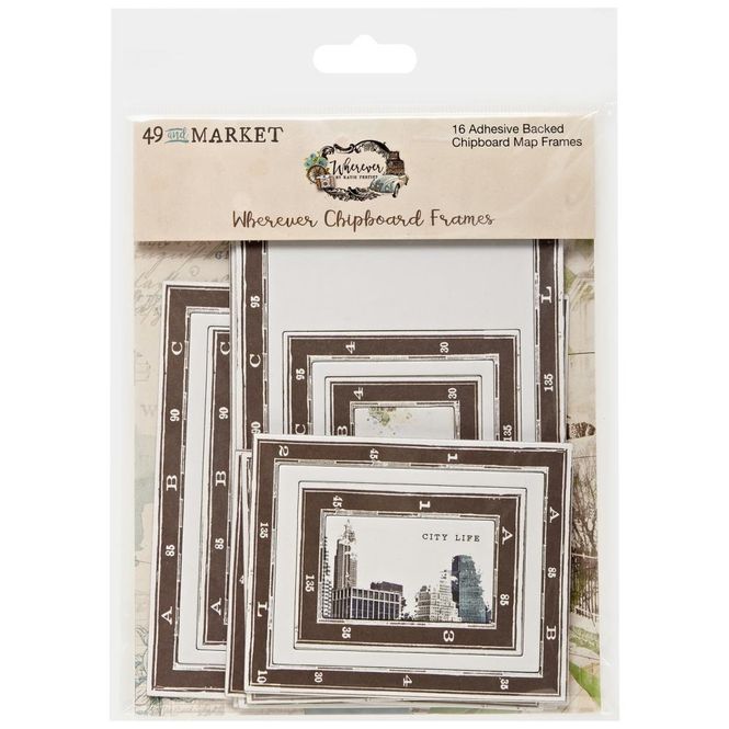 Hovedbilde  Wherever - Chipboard Set Map ...