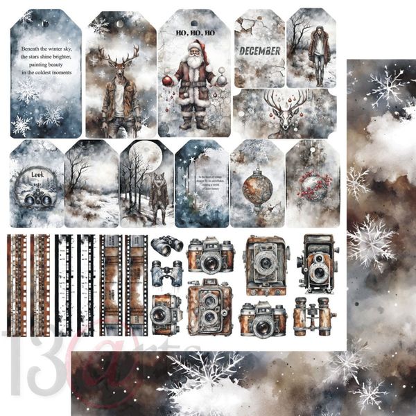 Paper pad GRUNGY WINTER 12x12"