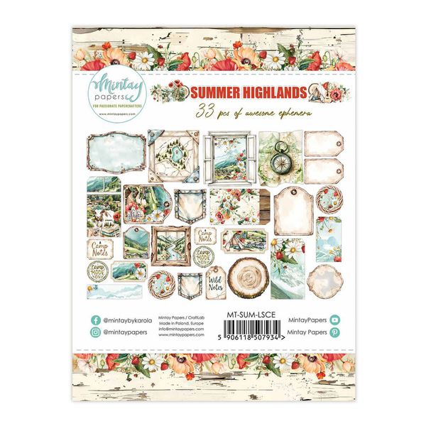 Summer Highlands Paper Ephemera (33pcs) 