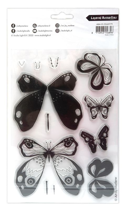 Layered Butterflies Clear Stamps 