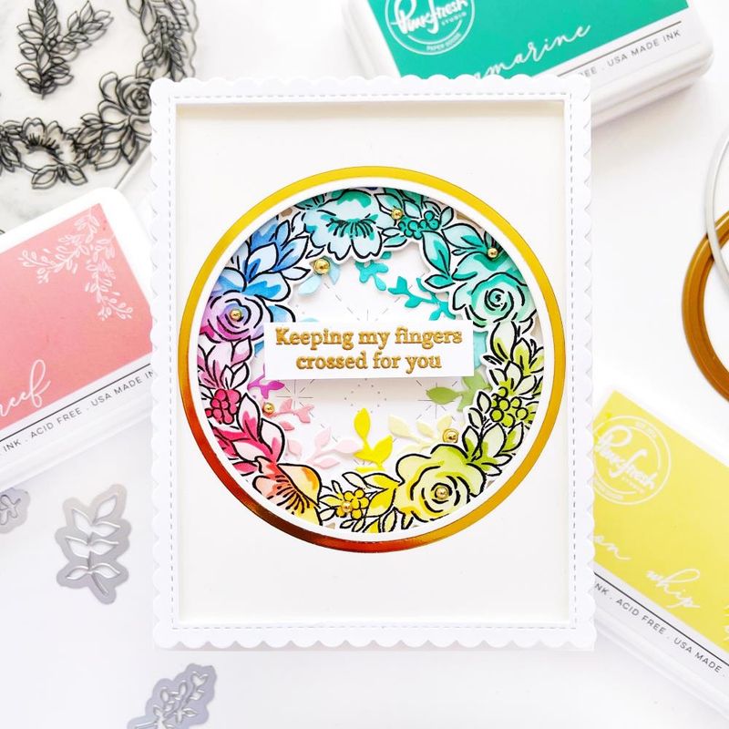 Rainbow Floral - Slimline Die 