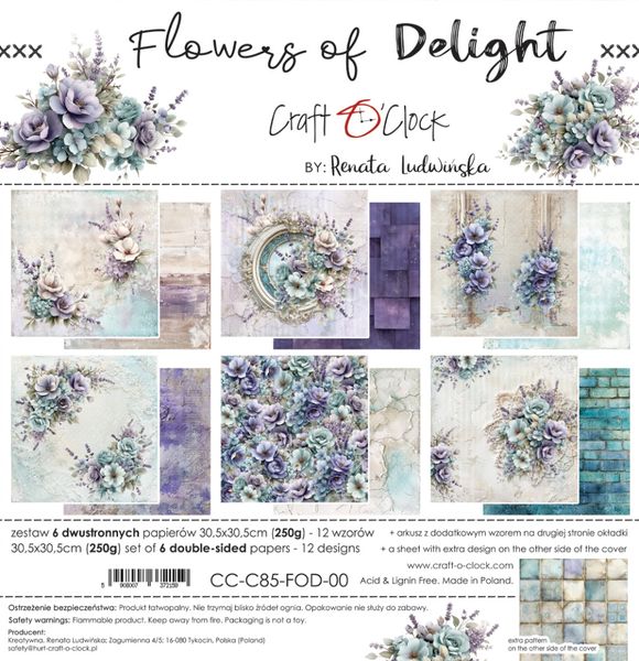 FLOWERS OF DELIGHT - 30,5X30,5CM