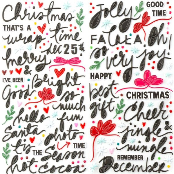 Mistletoe And Memories - Puffy Stickers 
