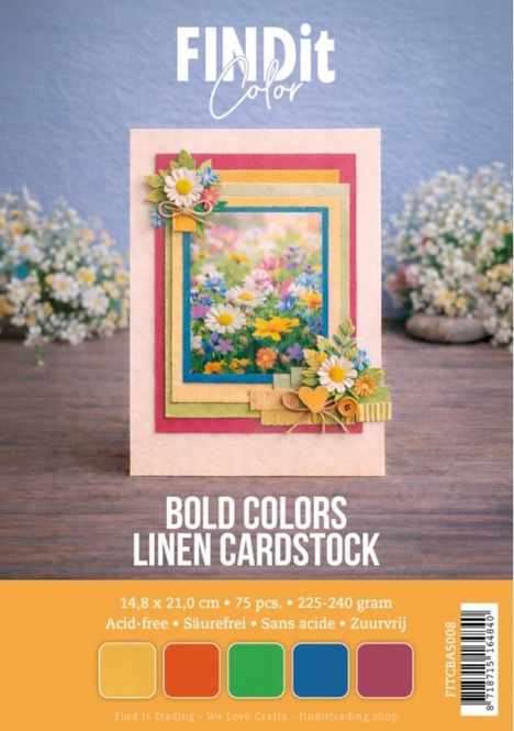 Hovedbilde Linen Cardstock A5 Bold ...
