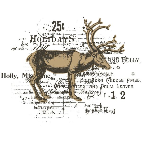 Framelits Die w/Stamps by 49 and Market Reindeer Mix Cluster (1+