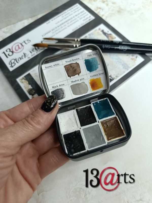 Mini watercolor set - BLACK VELVET