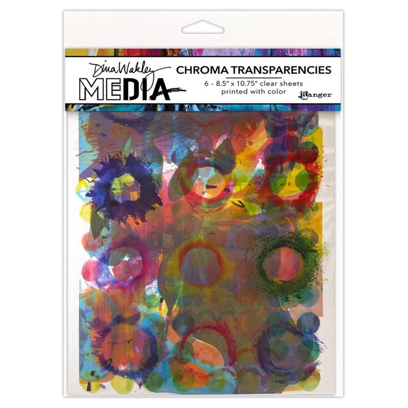 Dina Wakley MEdia Chroma Transparencies Painted Elements