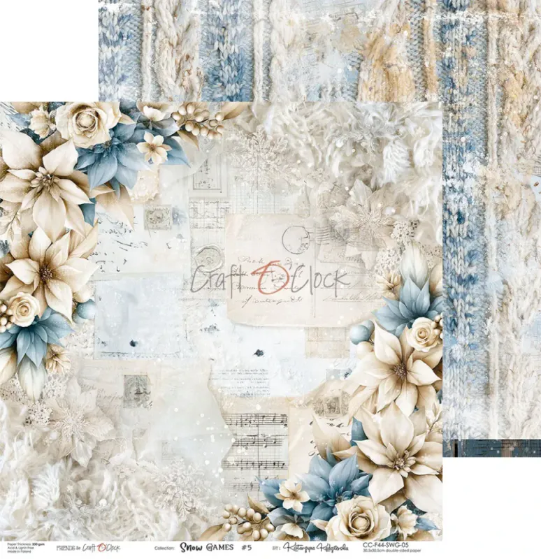 Craft O'Clock - Snow Games - Paper Pack - 12 x 12