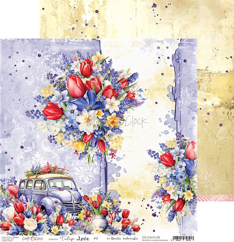 TULIP LOVE - A SET OF PAPERS 30,5X30,5CM