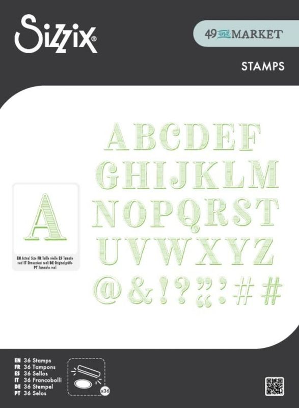 Clear Stamps Set Textured Alphabet (36pcs) by 49 & Market