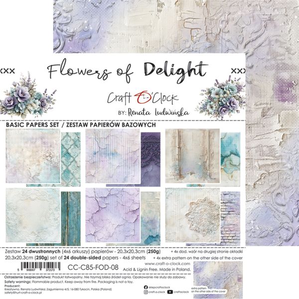 FLOWERS OF DELIGHT -  20,3X20,3CM - MIX
