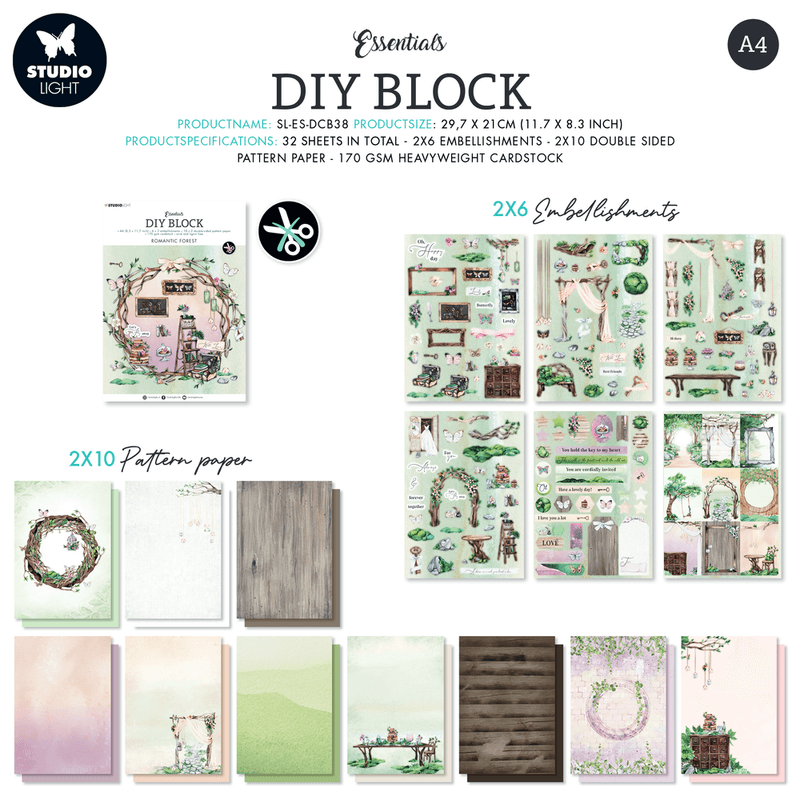 Romantic Forest DIY Block