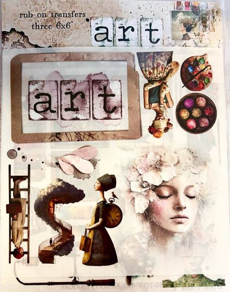 Alchemy Of Art -  ART . rub-on transfers, 3 sheets 15x15cm